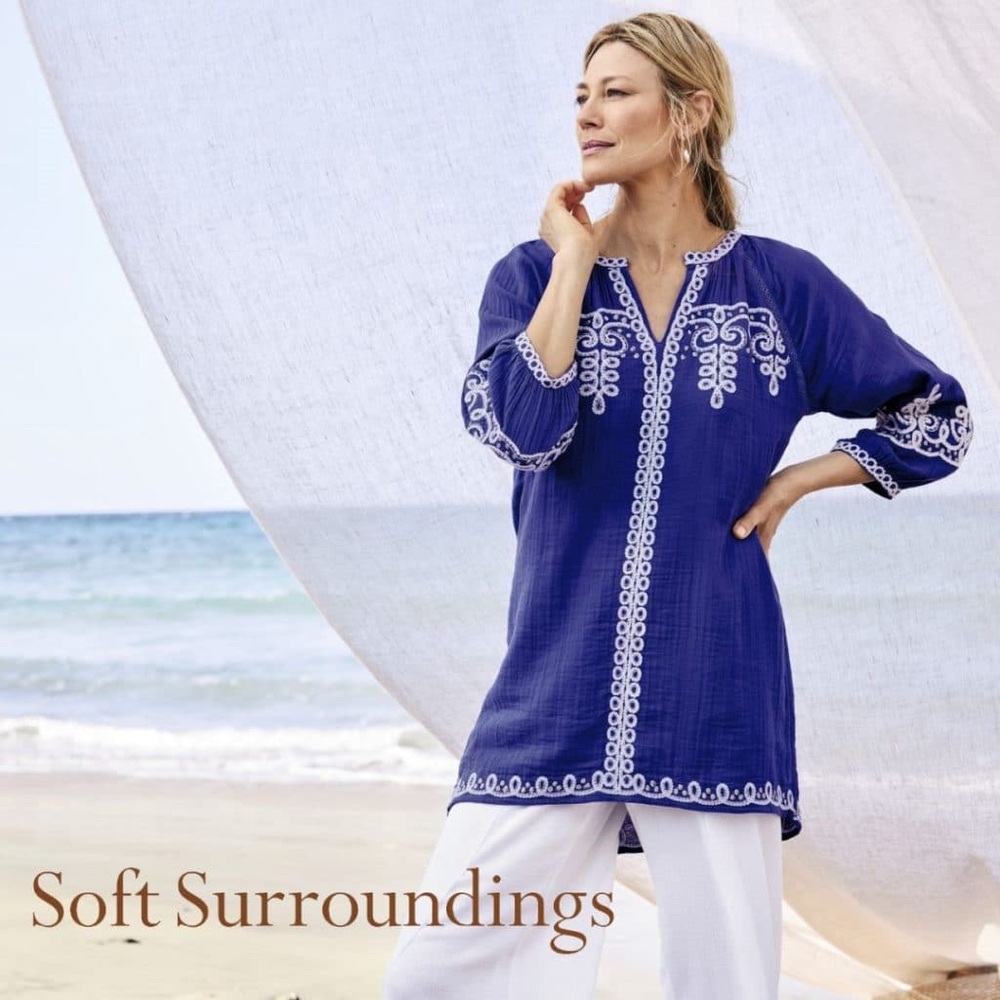 SOFT SURROUNDINGS/ GAUZE TOP